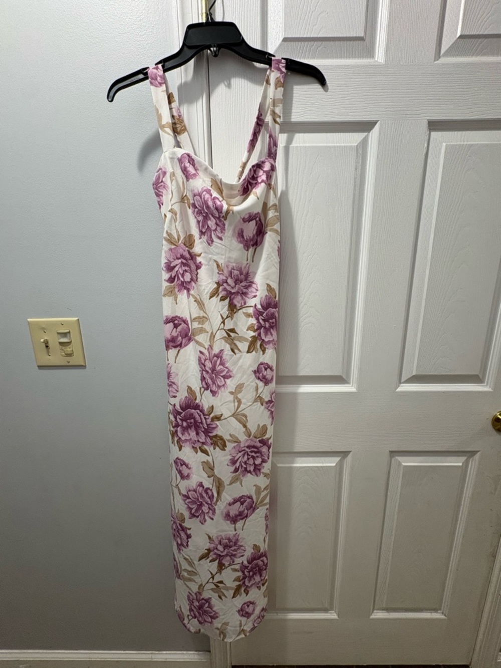 Abercrombie & Fitch Floral Crepe Slip Midi Dress Size Medium - Picture 3 of 6